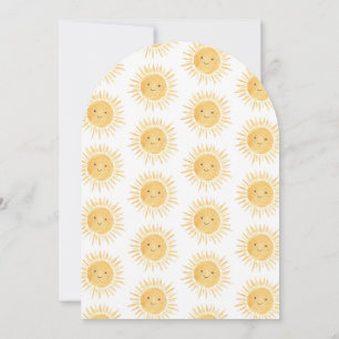 Här kommer sonen Söt pojkes baby shower valv Inbjudningar