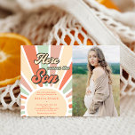 Här kommer sonens solljus babyfoto inbjudningar<br><div class="desc">Här kommer fotoinbjudan till Son Sunshine Baby Shower</div>