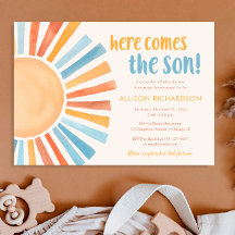 Här kommer sonens solskensbabydusch