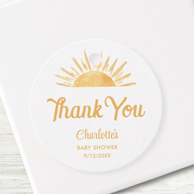 Här kommer Tacken för barnskor Gåvor Etiketter (Skapare uppladdad)