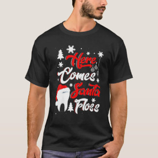 Här kommer tandnys tomten Floss Dental Funny X T Shirt
