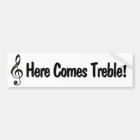 Här kommer Treble! Funny musik G Clef Pun
