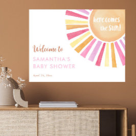 Här kommer välkomnandet av Sol-babyduschen Poster