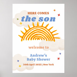 Här kommer välkomsten till Son Sunshine Baby Showe Poster