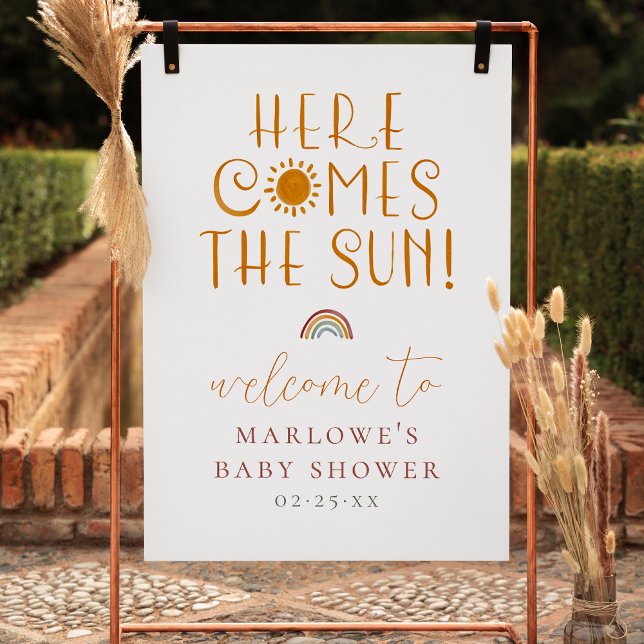 Här kommer välkomsthälsningen till Sol Boho Boy Sh Poster (Welcome Sign Mock-up)