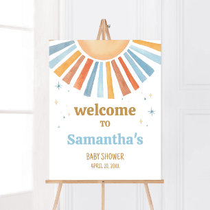 Här kommer välkomsthälsningen till Son Baby Shower Poster