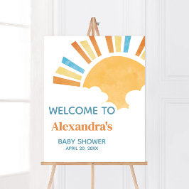 Här kommer välkomsthälsningen till Son Baby Shower Poster