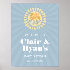 Här kommer välkomstsignalen för Son Baby Shower Poster