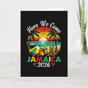 Här kommer vi Jamaica 2026 Tjejresan Familjesommar Kort