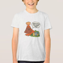 Här kommer Warm Hug! Volcano Humor T Shirt