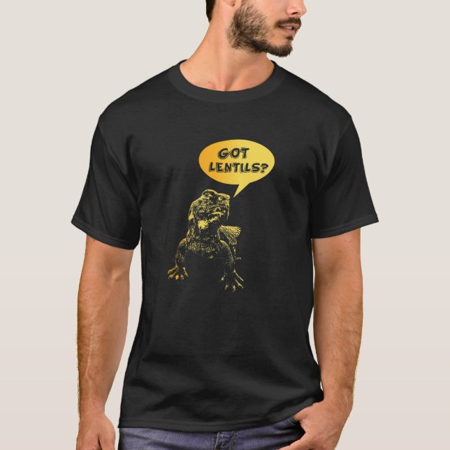 Har Lentils Funny Uromastyx Cute Agame Tee (Framsida)