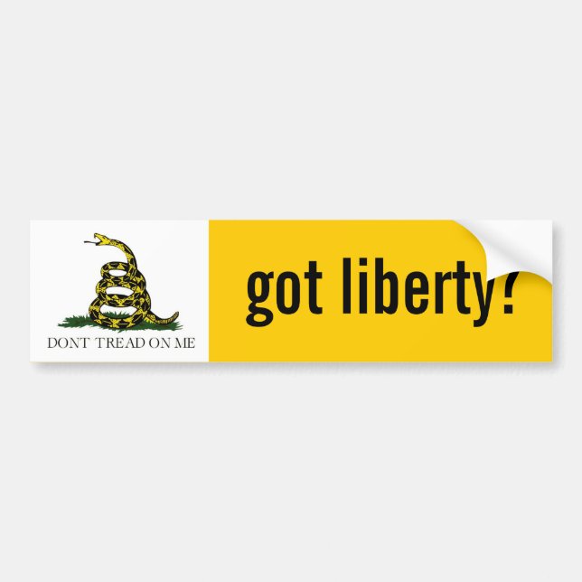 Har Liberty? Gadsden Flagga. Bildekal (Framsidan)