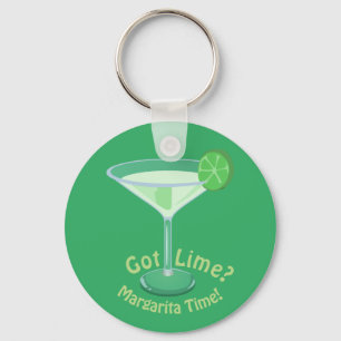 Har Lime? Margarita Time! Cocktail Slogan Nyckelring