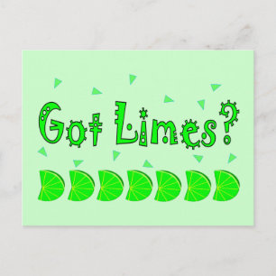 Har Limes Confetti, Lime Älskare Shirts & Gifts Vykort
