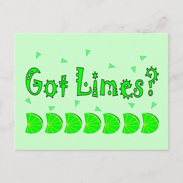 Har Limes Confetti, Lime Älskare Shirts & Gifts Vykort (Framsida)