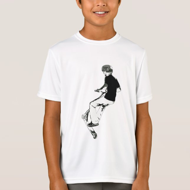 Har lite Luft! - Stunt Scooter Trick Tee Shirt (Framsida)