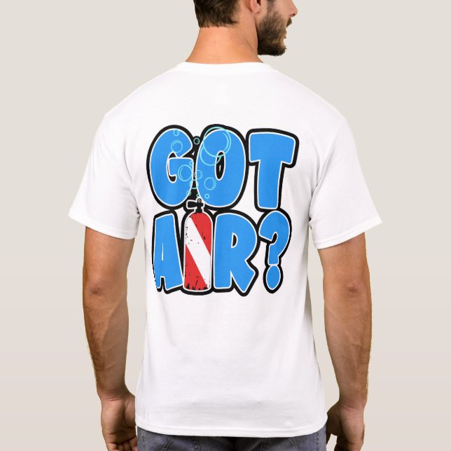 Har luft? Scuba dykningstank med flagga T Shirt (Baksida)