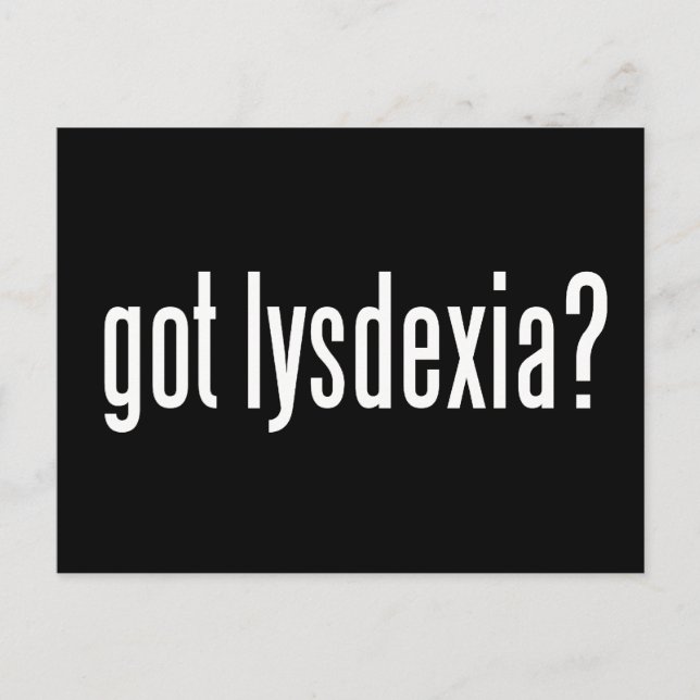 Har Lysdexia? Vykort (Framsida)