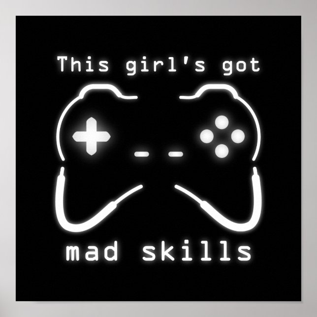 Har Mad Skills Video Game Controller Poster (Framsidan)
