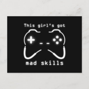 Har Mad Skills Video Game Controller Vykort