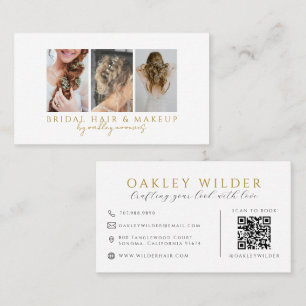 Hår Makeup Foto QR-kod Visitkort