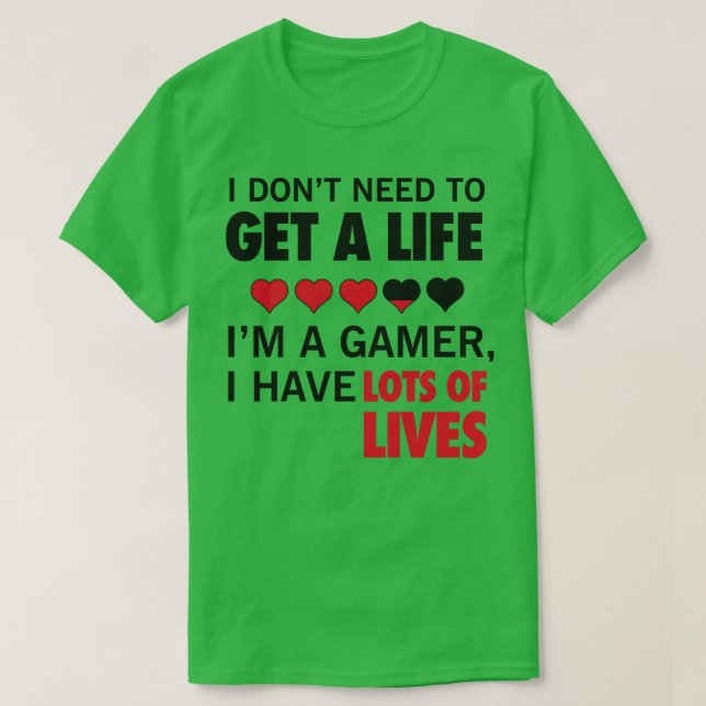 har många liv t shirt (Design framsida)