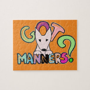 HAR MANNERS? Engelska Bull Terrier Pussel