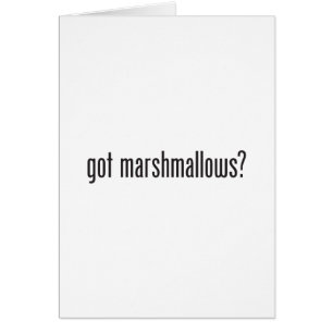 har marshmallow hälsningskort