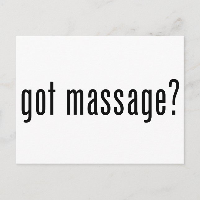 Har Massage? Vykort (Framsida)