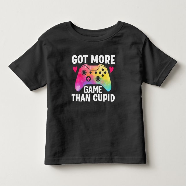 Har mer spel än Cupid Valentine TV-spel T Shirt (Framsida)