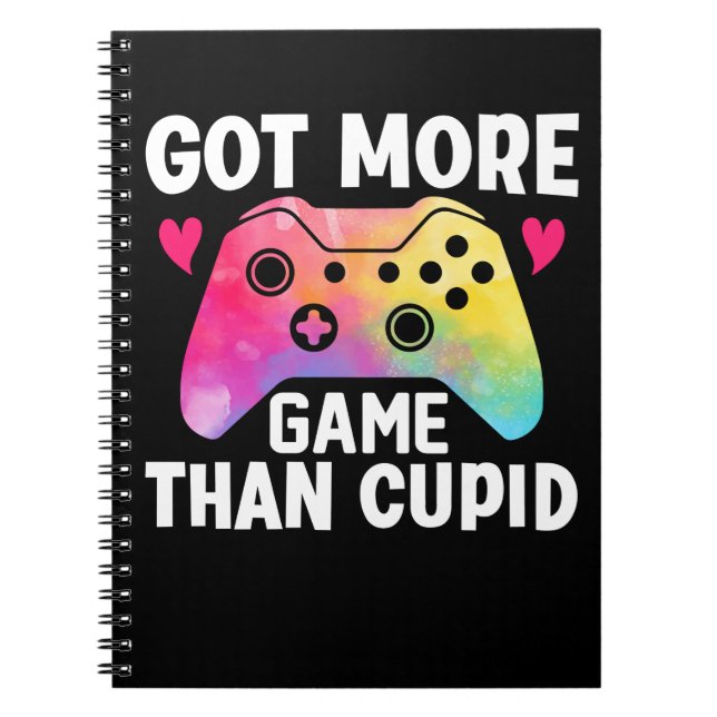 Har mer spel än Cupid Valentine Video Game Anteckningsbok (Framsidan)