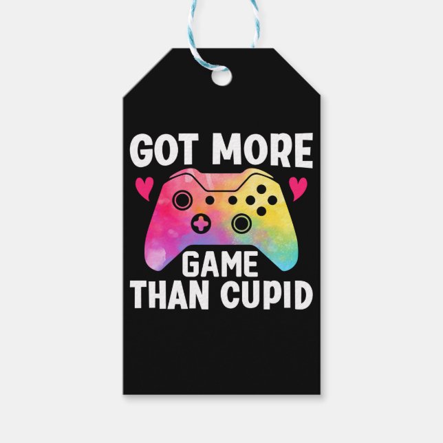 Har mer spel än Cupid Valentine Video Game Presentetikett (Framsidan)