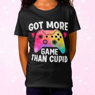 Har mer spel än Cupid Valentine Video Game T Shirt