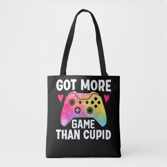 Har mer spel än Cupid Valentine Video Game Tygkasse (Framsida)