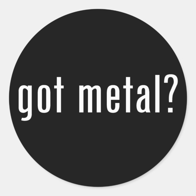 har metall? runt klistermärke (Framsida)