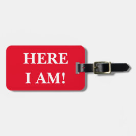 Här mig förmiddagbagagemärkre bagagebricka