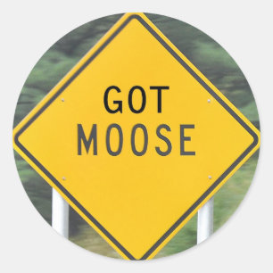 Har Moose - Stickers Runt Klistermärke