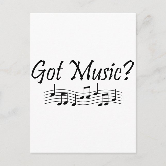 Har Music? (Anmärkning 1) Vykort (Framsida)