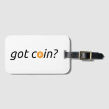 “har mynt?” Bitcoin BTC | Bagagetikett