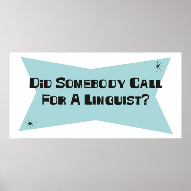 Har någon ringt en lingvist? poster (Framsidan)