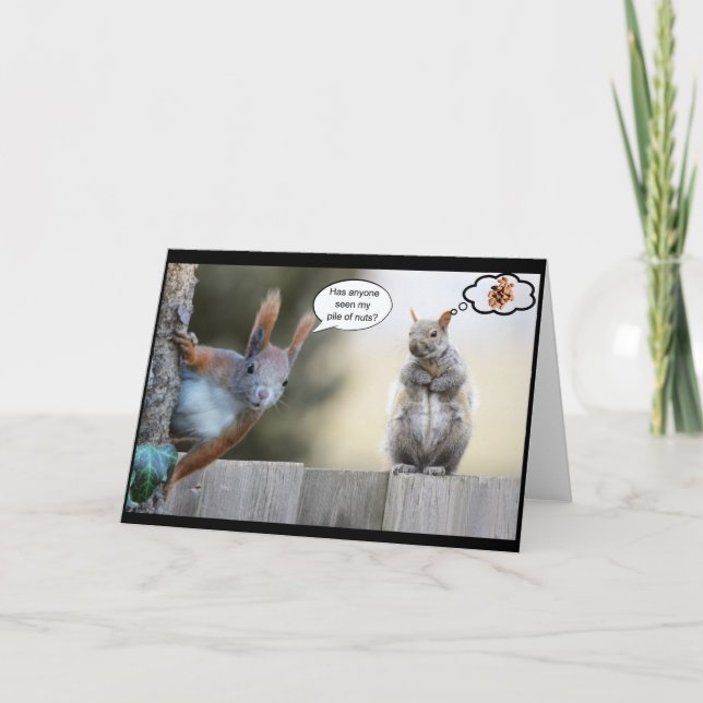 Har någon sett mina nötter? kort (Framsida)