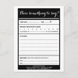 har något att säga om kommentarkort vykort