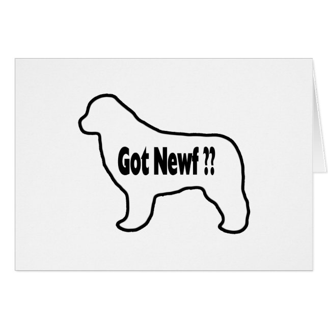 Har Newf Hälsningskort (Framsidan Horizontal)