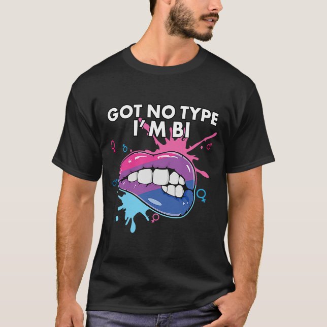 Har nr typ I är Bi Bisexual Rainbow Pride Bisexual T Shirt (Framsida)
