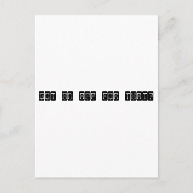 har och app för det? vykort (Framsida)