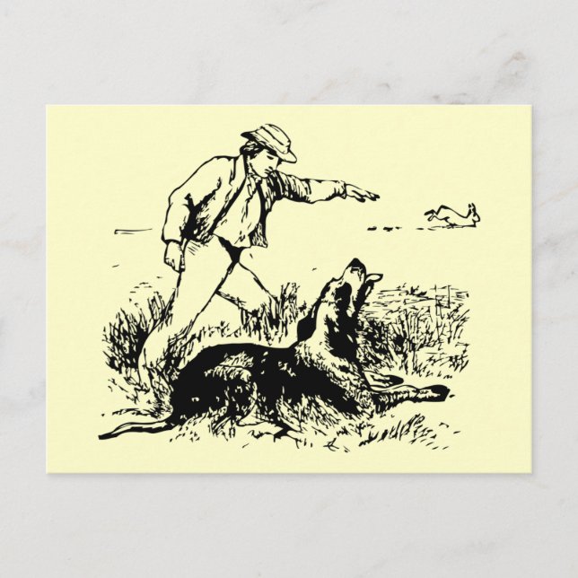 Har- och hund-postkort vykort (Framsida)