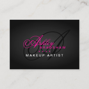 Hår och Monogram för Makeupkonstnär Visitkort