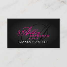 Hår och Monogram för Makeupkonstnär Visitkort