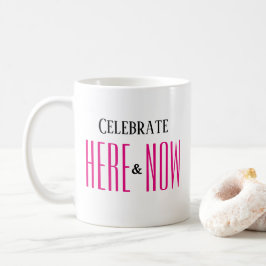 HÄR OCH NU inspirerande modern enkel Rosa Kaffemugg