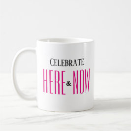 HÄR OCH NU inspirerande modern enkel Rosa Kaffemugg